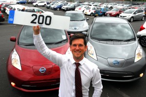 Gareth Chandler has set a national record by selling a phenomenal 200 Nissan LEAFs