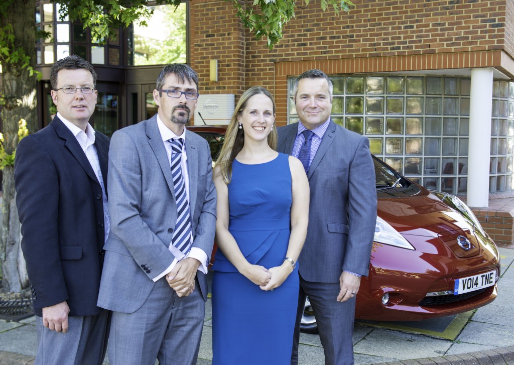 Nissan’s public sector EV specialists (from left) Tony Machin, Matthew Downs, Clare Collings and Ben Grocott