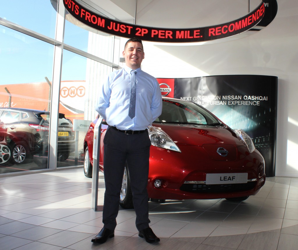 General Manager Ashley White enjoys the showroom’s new look, including the ‘halo’, which hangs from the ceiling telling customers of the latest deals