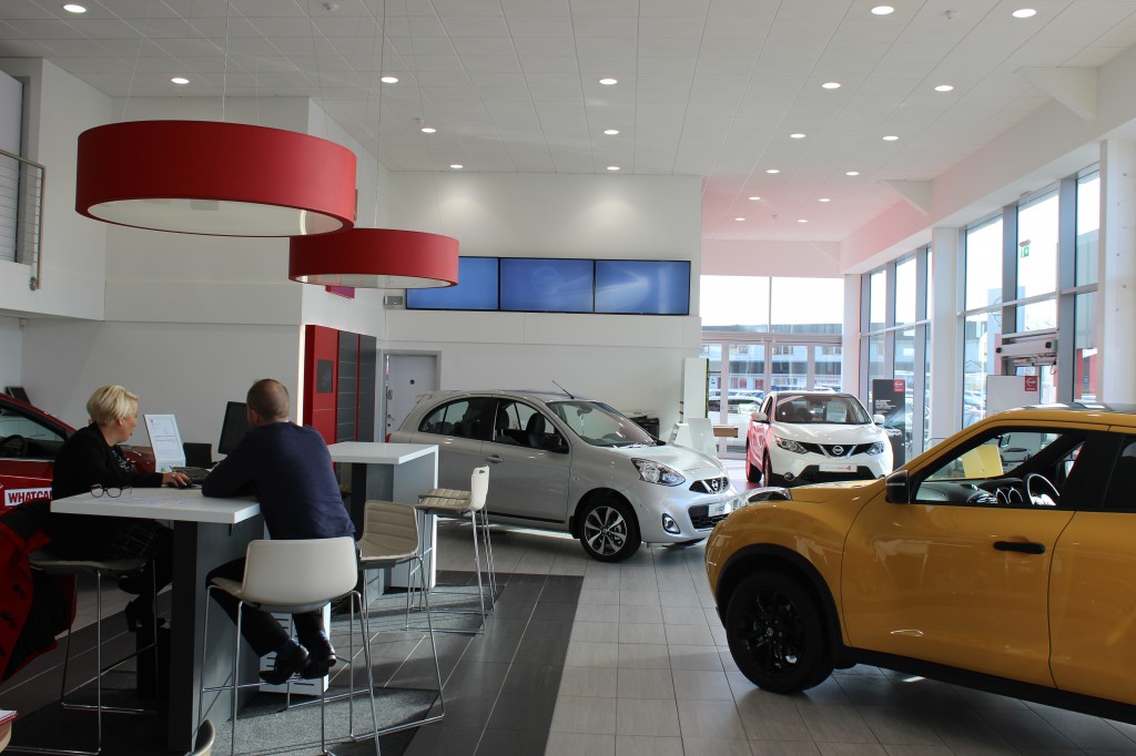 The revamped Bassetts Nissan showroom in Bridgend