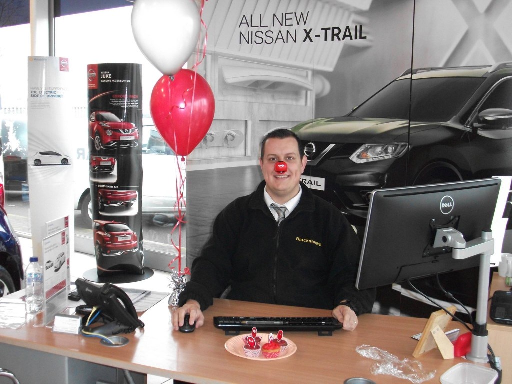 Red Nose Day at Blackshaws Nissan in Alnwick, Northumberland