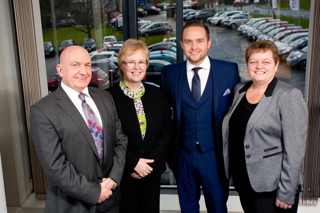 Chorley Group's line-up of directors (from left) Andy Turner, Chairman, Hilary Nicol, Finance Director, Adam Turner, Sales Director, and Pauline Turner, Managing Director