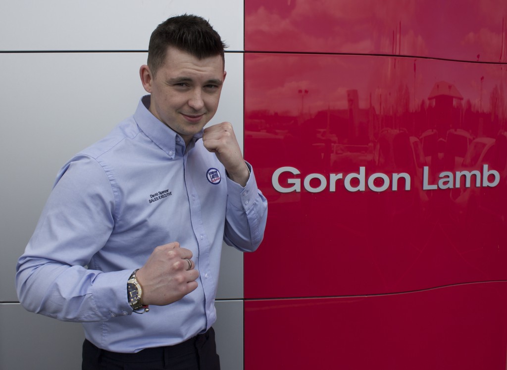 David Spencer, a former boxer who was in the London 2012 GB squad, at the Gordon Lamb Nissan dealership in Chesterfield 