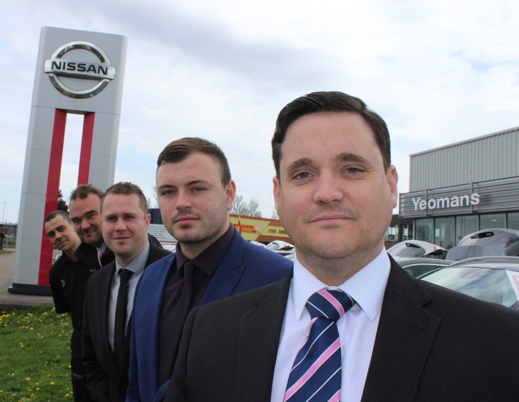 From left to right, Richard John, Peter Spicer, Adrian Thomas, James Waterhouse and Richard Taylor are part of the new team at Yeomans Nissan in Bognor Regis, West Sussex.