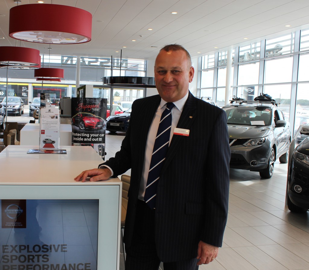 Ken Browne celebrates a year at the new showroom of Specialist Cars Nissan in Aberdeen