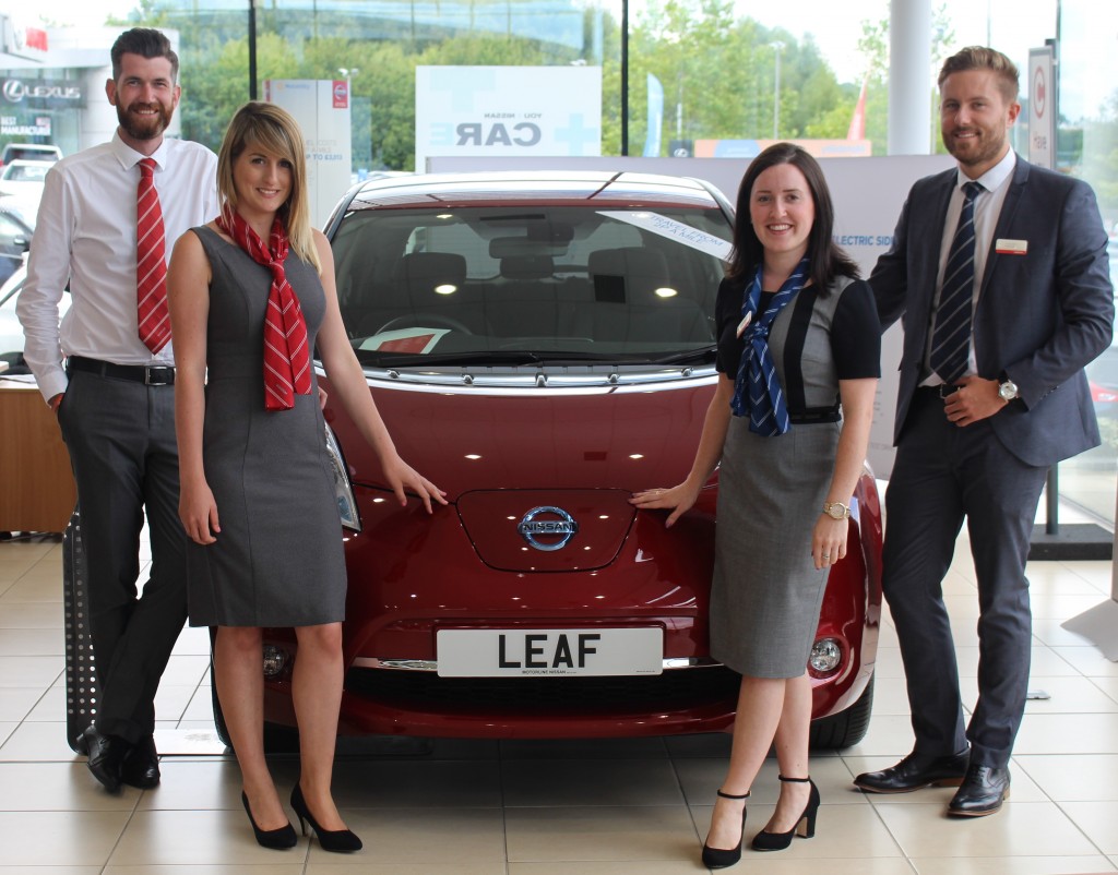 From left, Mike Clack, from Motorline Nissan Dartford; Abigail Walker, Motorline Nissan Maidstone; Therese Wynn-Davies, Motorline Nissan Crawley; and Jonny Berry, Motorline Nissan Tunbridge Wells 