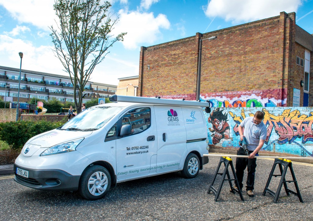 The all-electric Nissan e-NV200 is helping the team Estuary Housing Association maintain its portfolio of more than 4,000 affordable properties across the South East