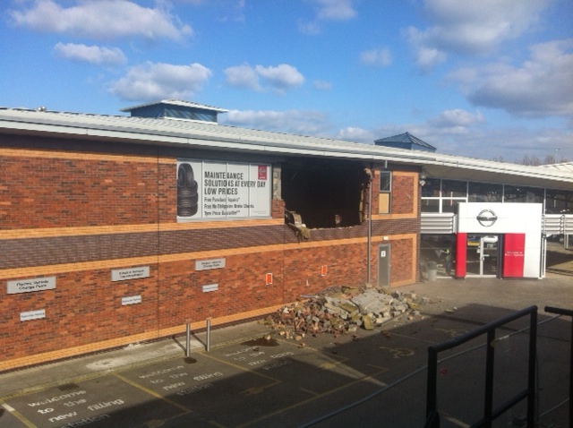 Work starts on the extension at Evans Halshaw Nissan in Sunderland