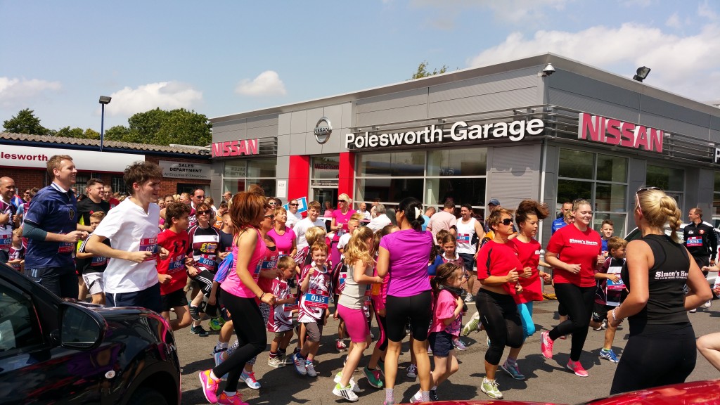 The start of the Polesworth Garage fun run