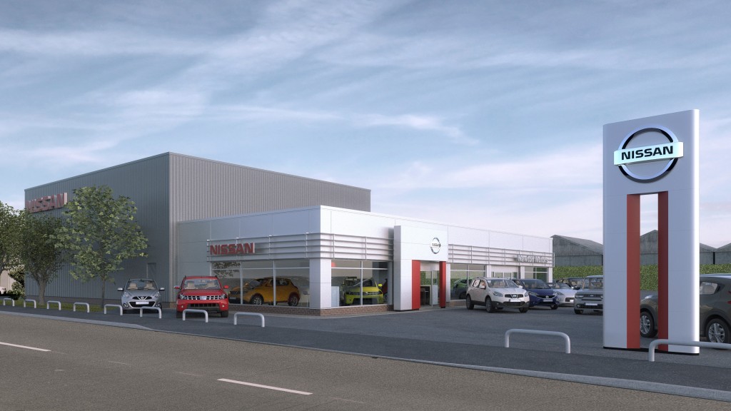 An artist's impression of the new Hereford Nissan dealership