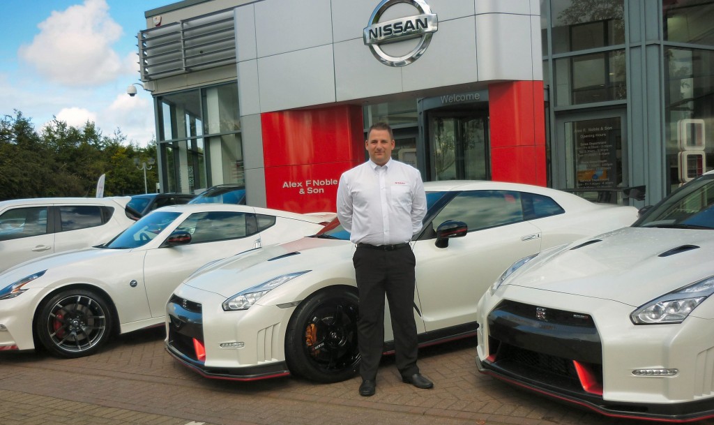 John Allan, a sales executive at the Alex F Noble & Son Nissan Nismo Centre at Straiton by Loanhead