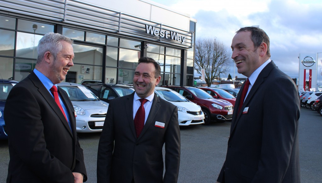 Assistant General Manager Gary Piper, Sales Controller Bob Deacon and Sales Manager Glyn Rayner are part of the new look management team at West Way Nissan Wolverhampton