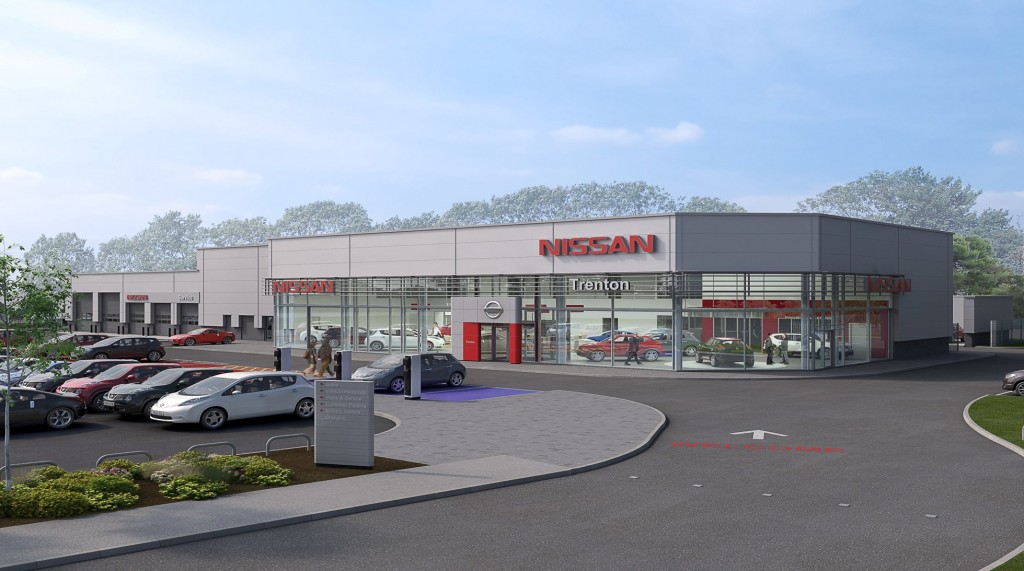An artist's impression of the new Trenton Nissan dealership to be built in Grimsby