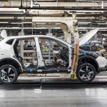 Nissan Qashqai being built on NMUK Line 1 with an operator