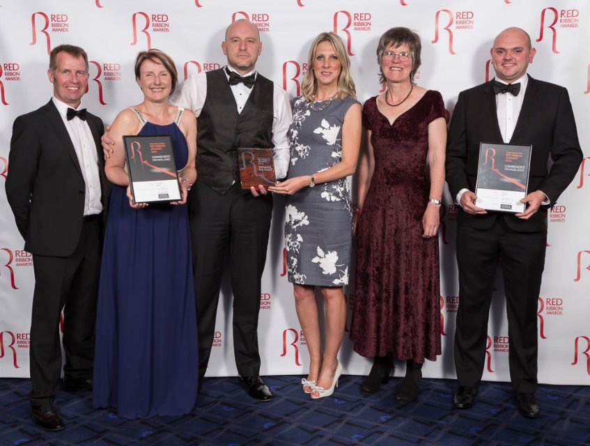 Dealer Principal William Blackshaw, pictured far right, at this year's Red Ribbon Awards held at Wembley Stadium.