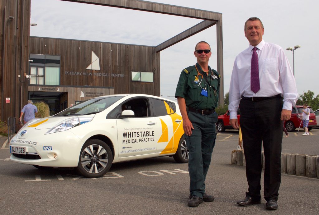 Paramedic Practitioner Patrick Kember with Baileys Nissan Dealer Principal Terry McCabe