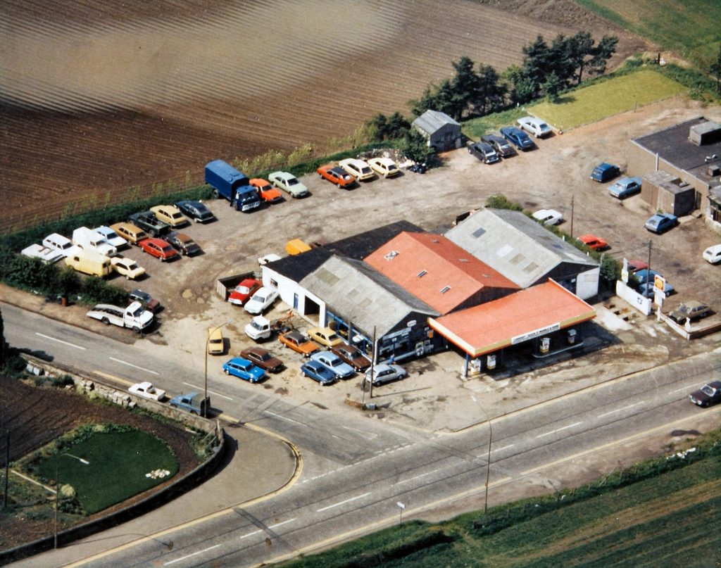 Milton Bridge site from the air, circa 1965.