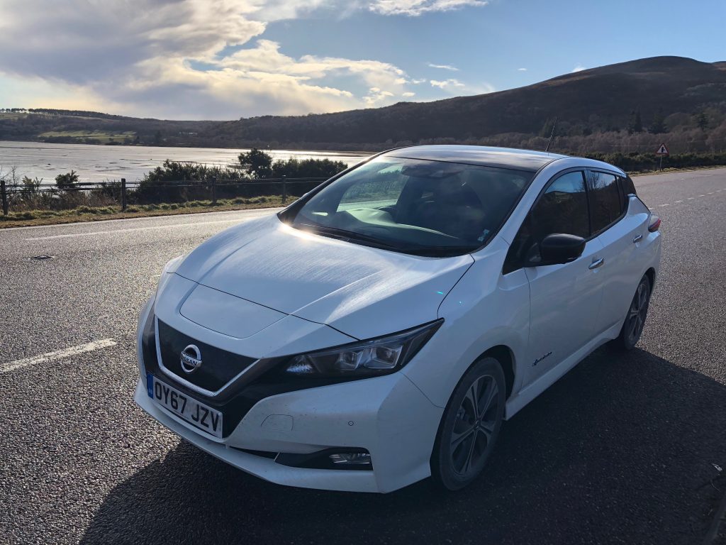 2018 Nissan LEAF in the Scottish Highlands