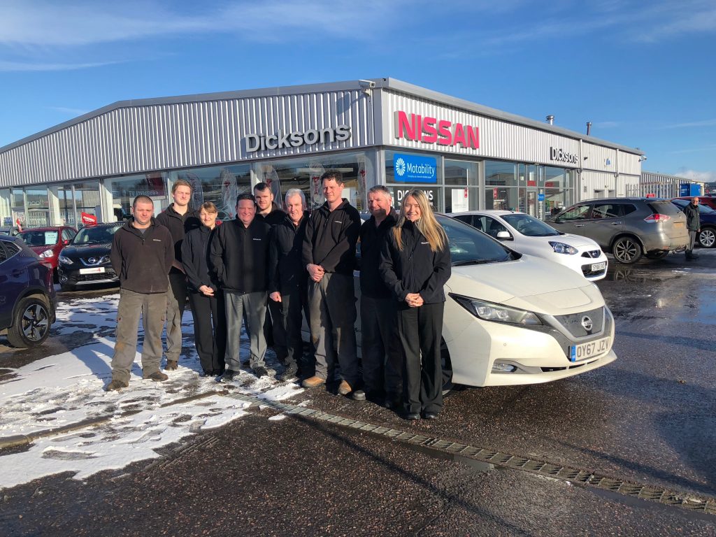 2018 Nissan LEAF visiting Dicksons Nissan